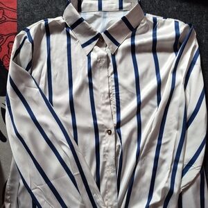 Women's Blue Striped Shirt